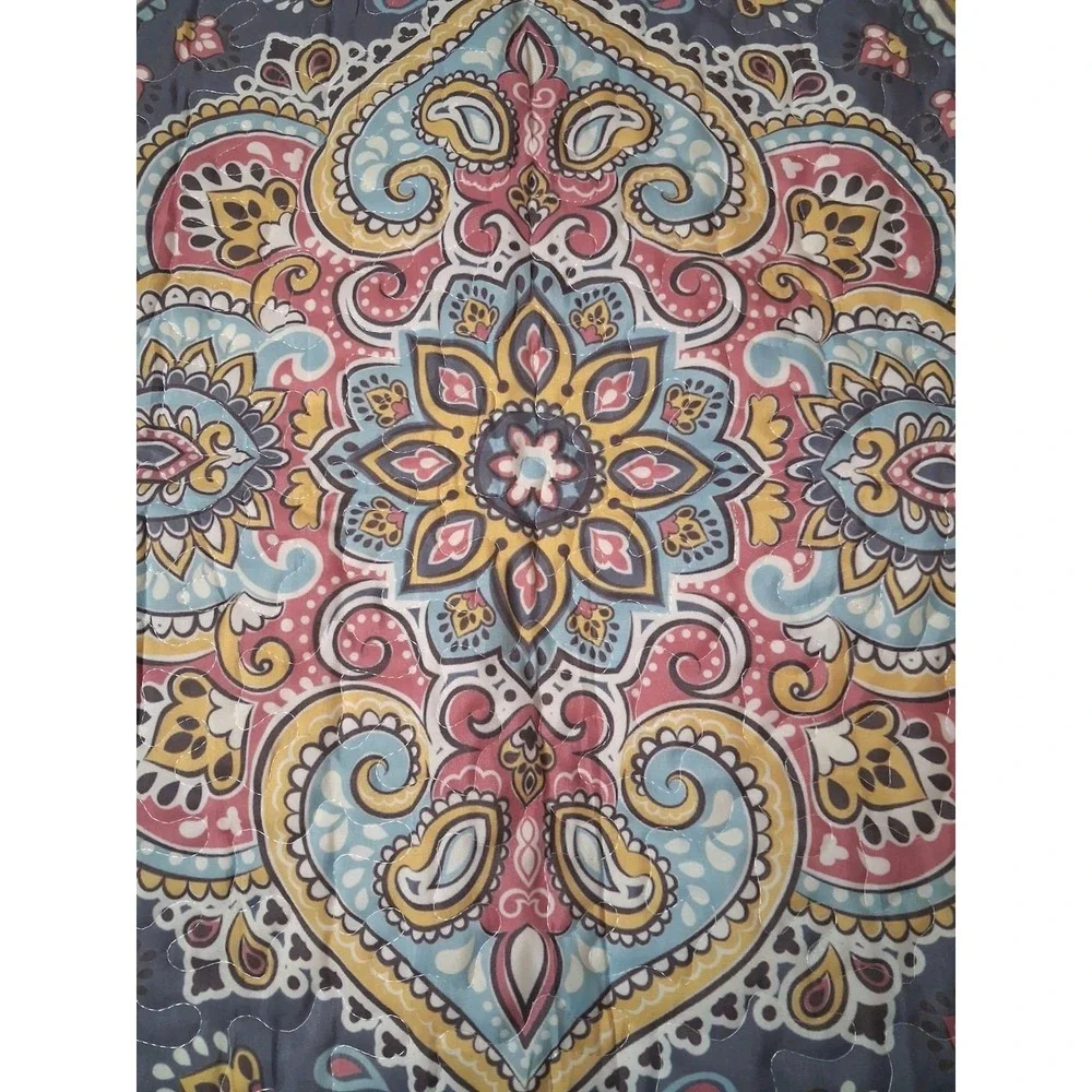 Pillow Covers Set Of 2 Paisley Pillow Shams Boho Quilted Decorative Covers